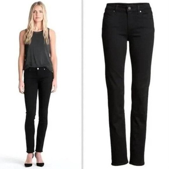 PAIGE Denim - PAIGE Skyline Skinny Jeans Women’s 31 Black 4-Way Stretch, Mid Rise 30” Inseam